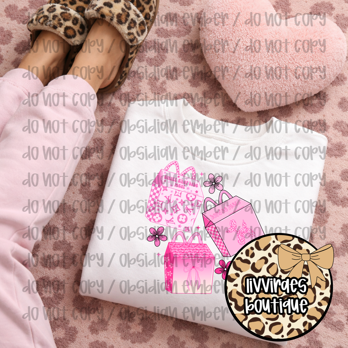Kids Pink meal Boxes T-Shirt — Cute Floral Present Design