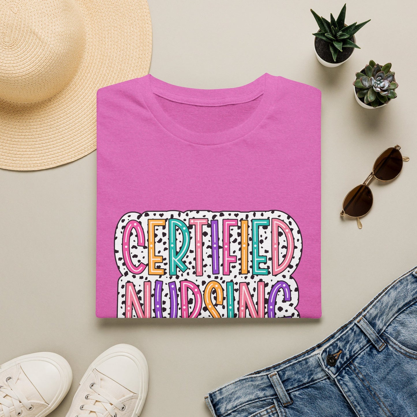 Certified Nursing Assistant T-Shirt — Colorful Playful CNA Tee