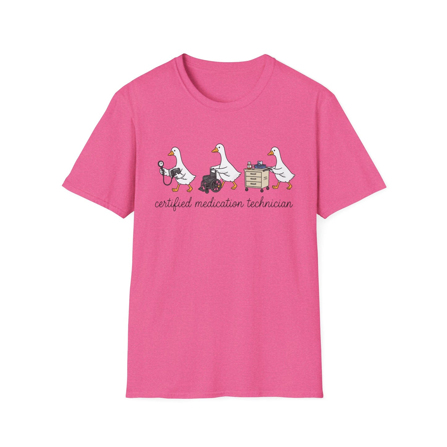 Medication Technician T‑Shirt — Cute Geese 'Certified Medication Technician' Design