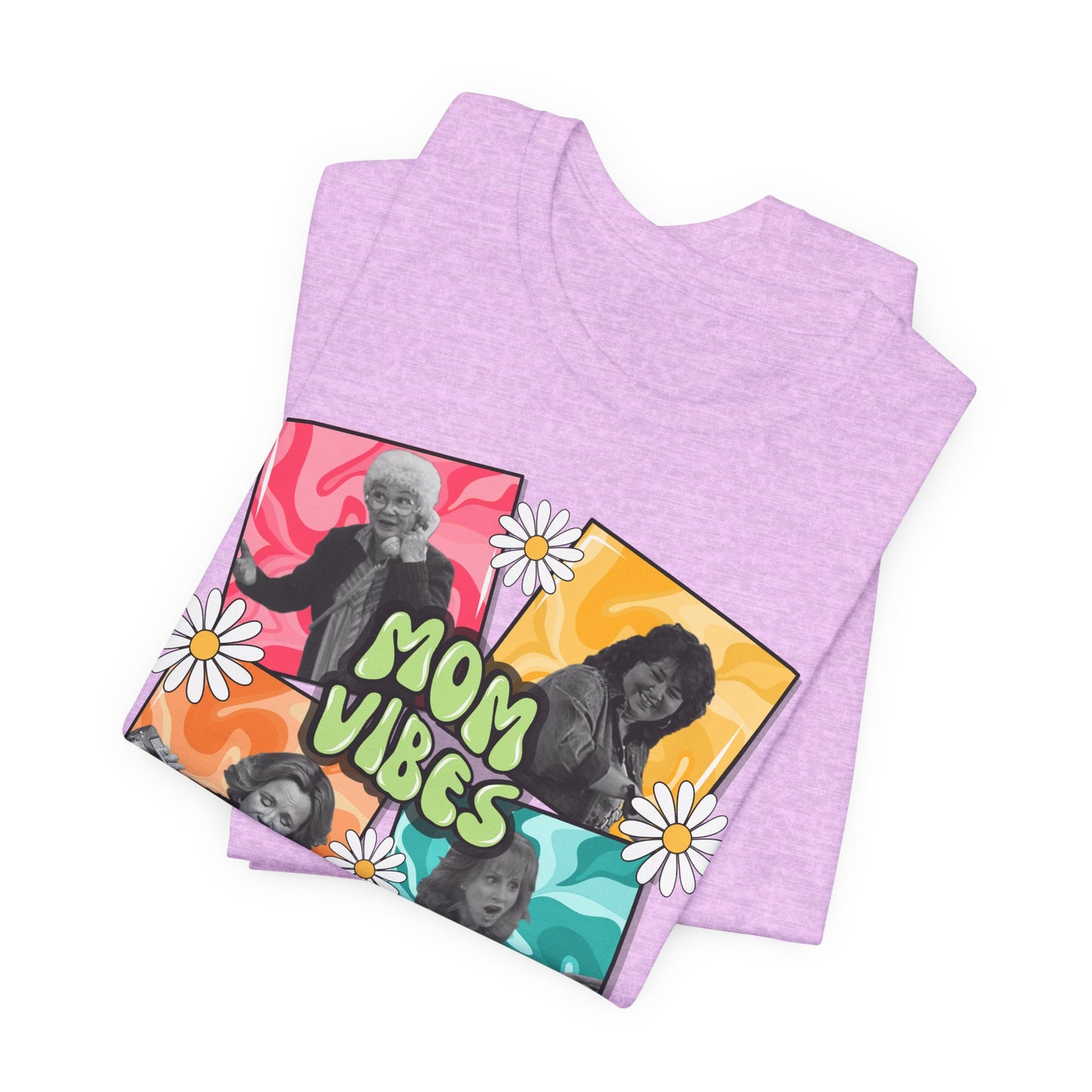 Mom Vibes T-Shirt — Retro Floral Graphic Tee for Moms, Mother’s Day Gift