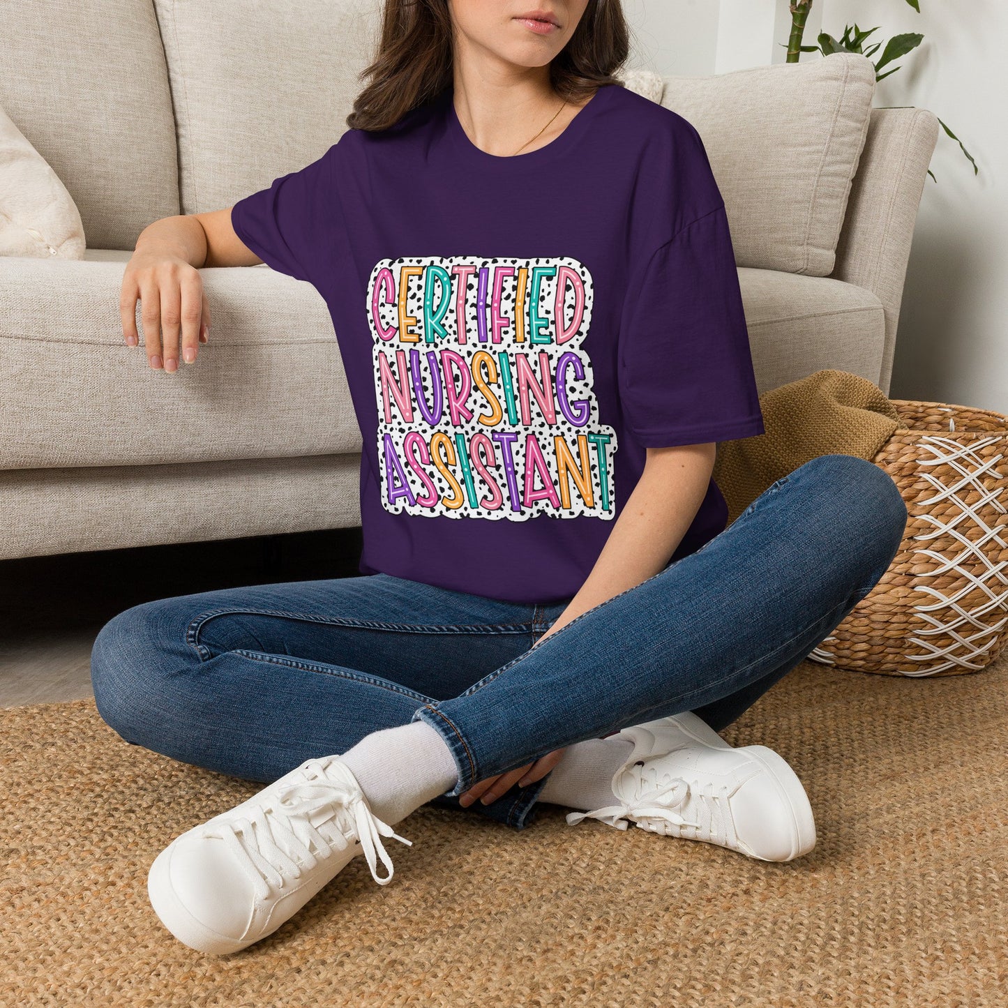Certified Nursing Assistant T-Shirt — Colorful Playful CNA Tee