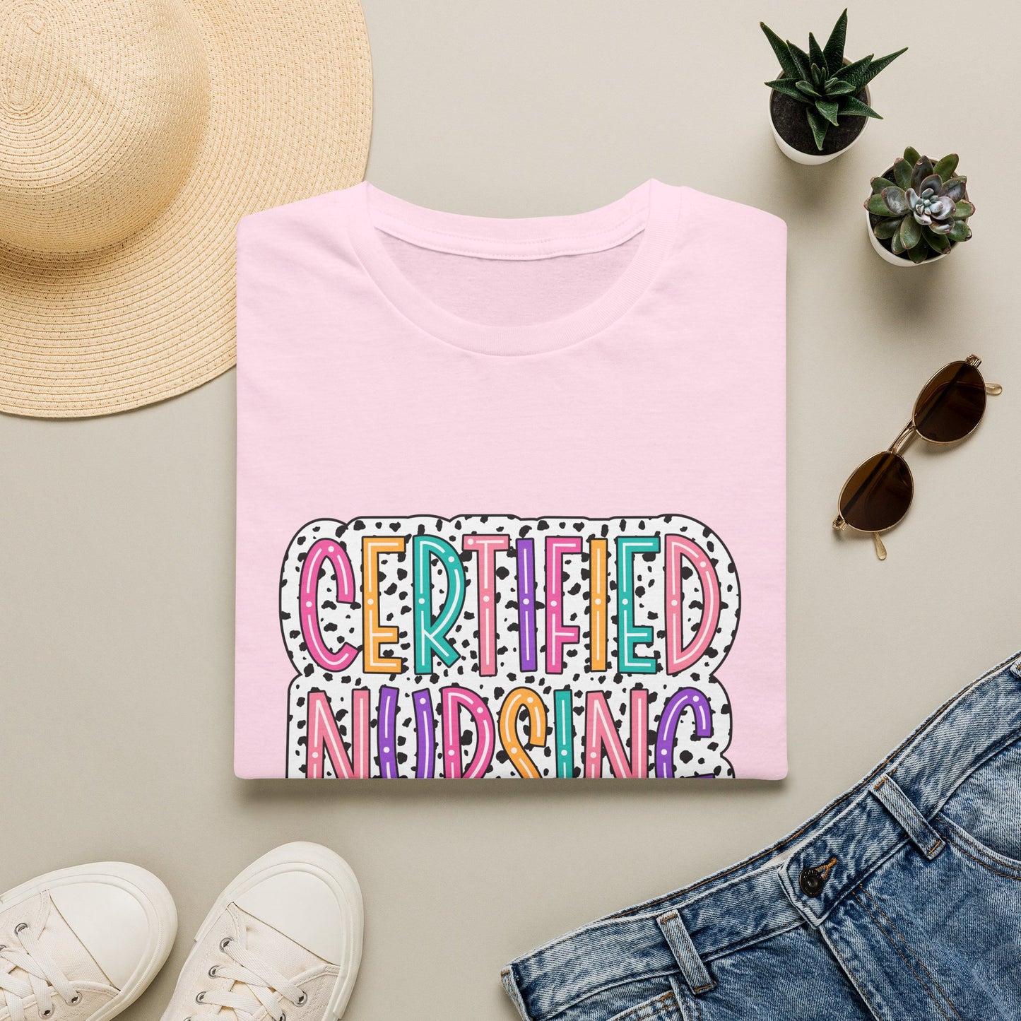 Certified Nursing Assistant T-Shirt — Colorful Playful CNA Tee