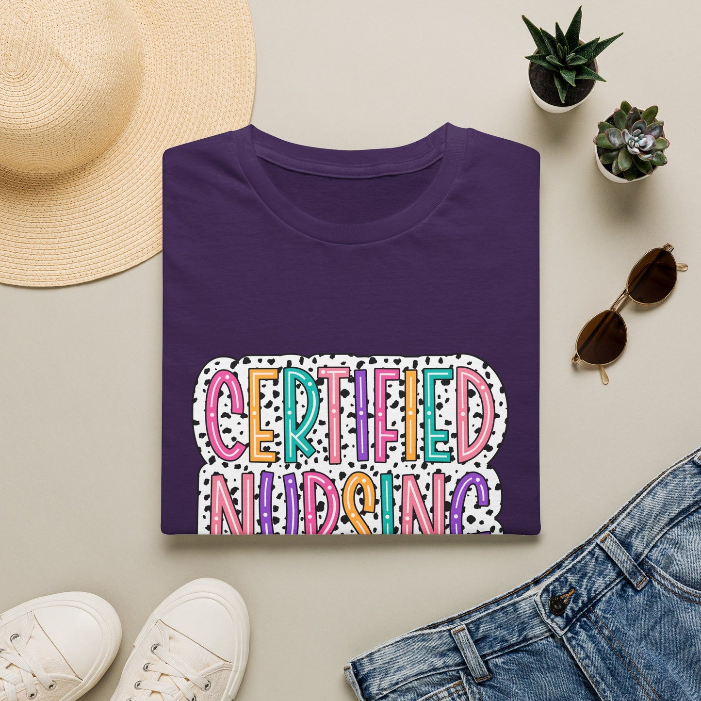 Certified Nursing Assistant T-Shirt — Colorful Playful CNA Tee