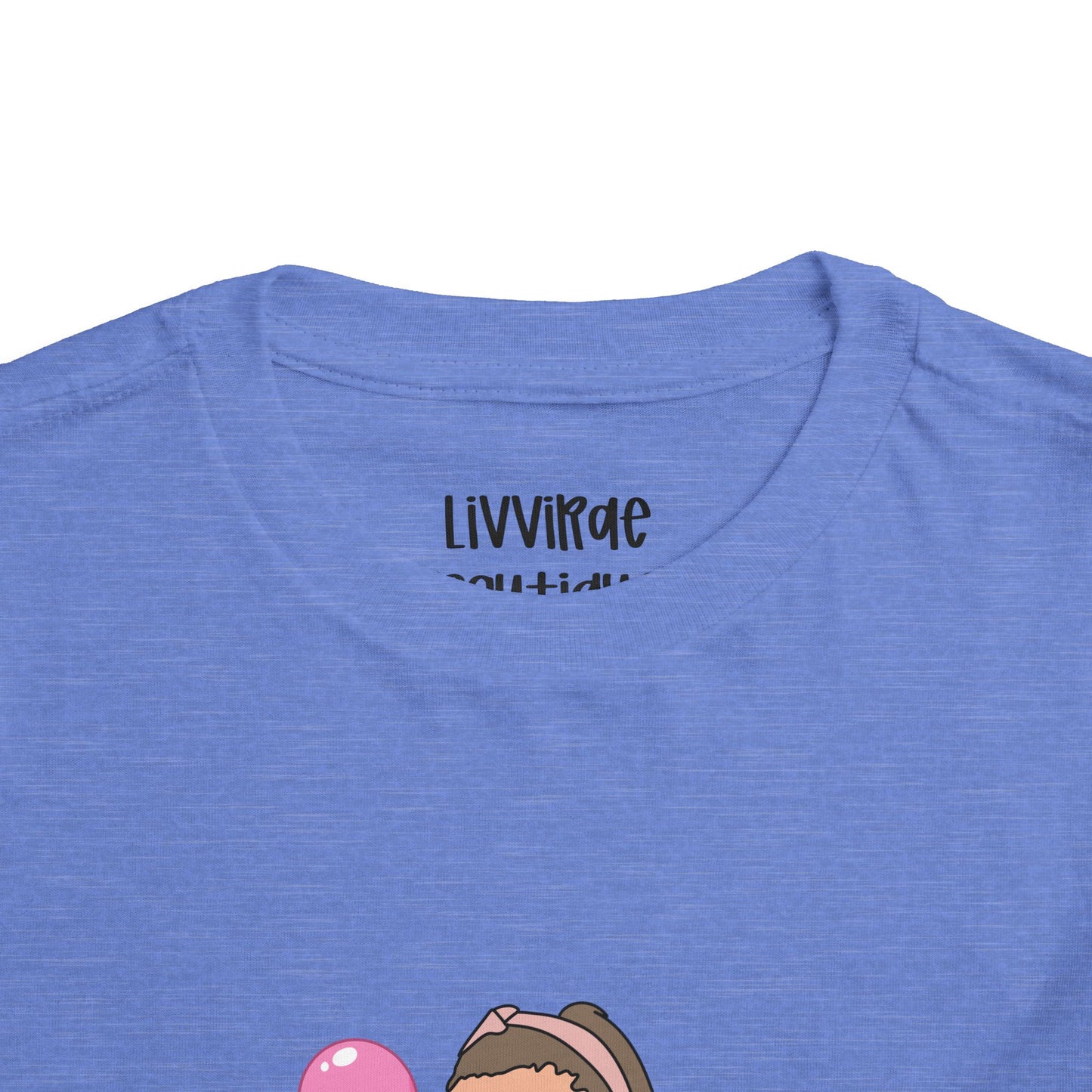 Toddler Tee – "Icky Sticky Bubblegum" Pink Bubble Graphic
