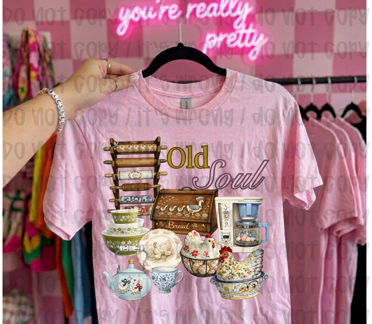 Old Soul Vintage Teacups T-Shirt