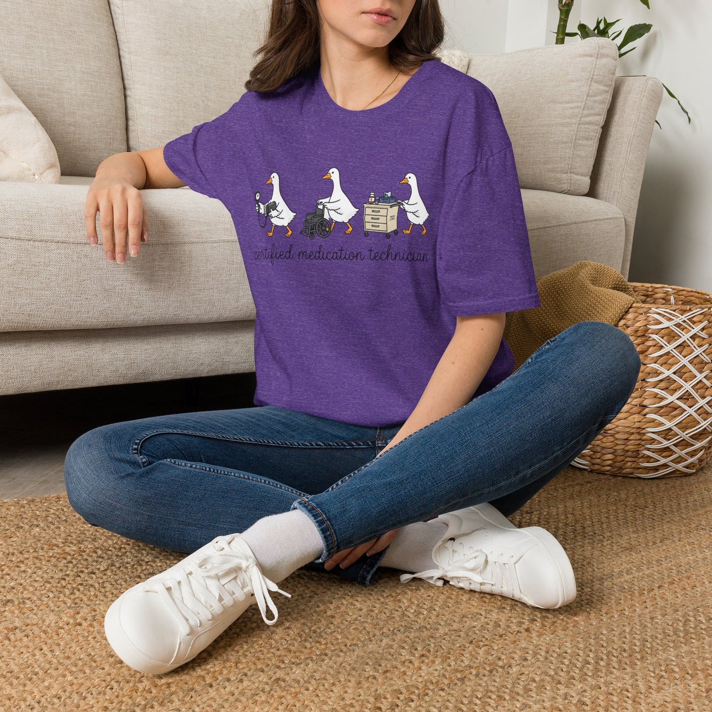 Medication Technician T‑Shirt — Cute Geese 'Certified Medication Technician' Design