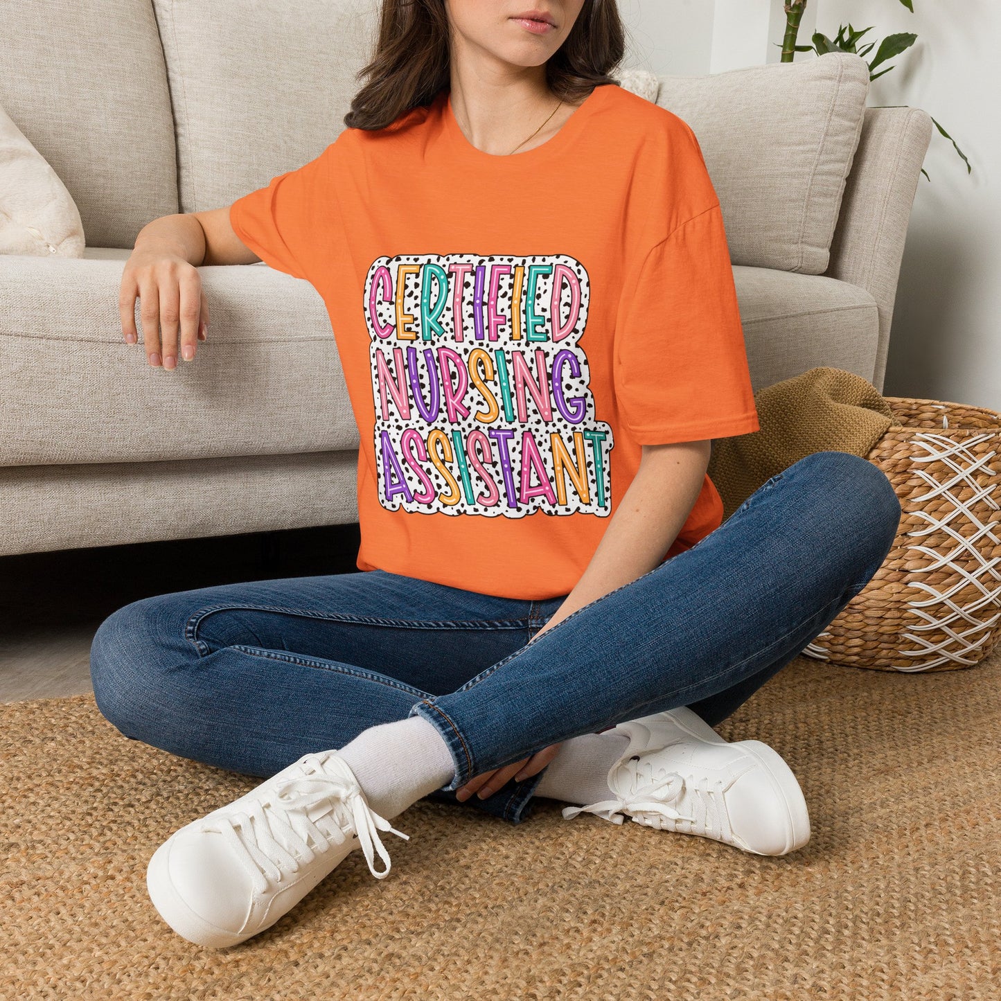 Certified Nursing Assistant T-Shirt — Colorful Playful CNA Tee