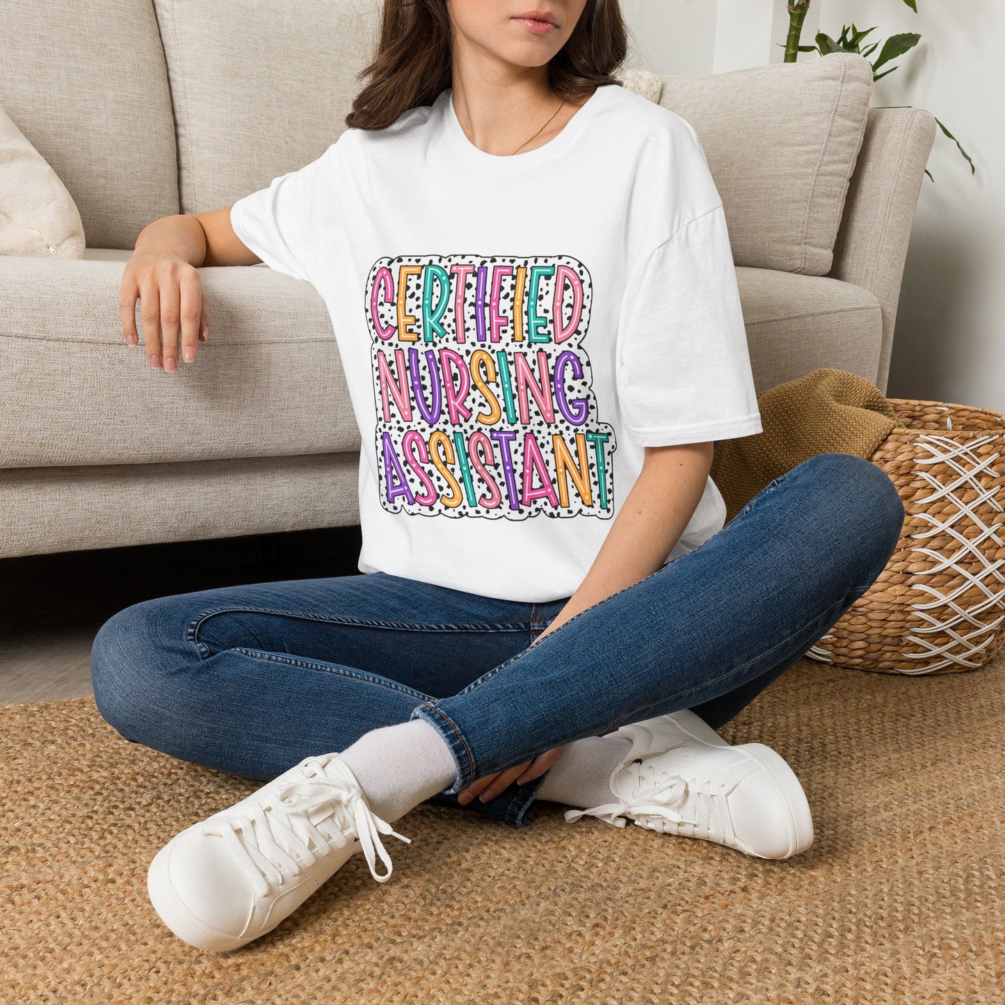 Certified Nursing Assistant T-Shirt — Colorful Playful CNA Tee