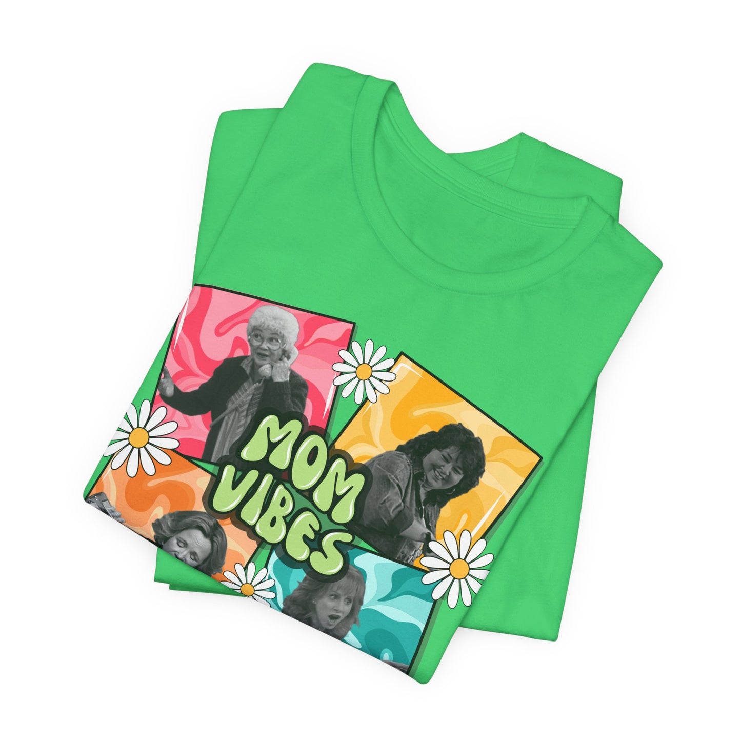 Mom Vibes T-Shirt — Retro Floral Graphic Tee for Moms, Mother’s Day Gift