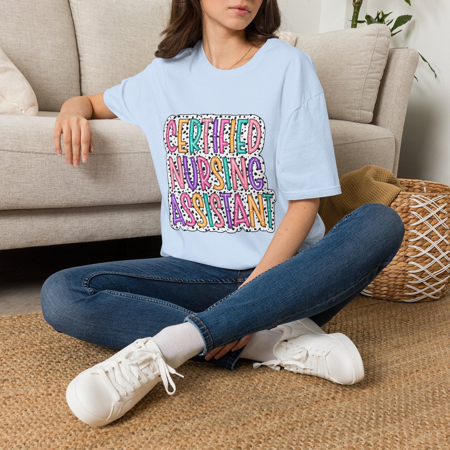 Certified Nursing Assistant T-Shirt — Colorful Playful CNA Tee