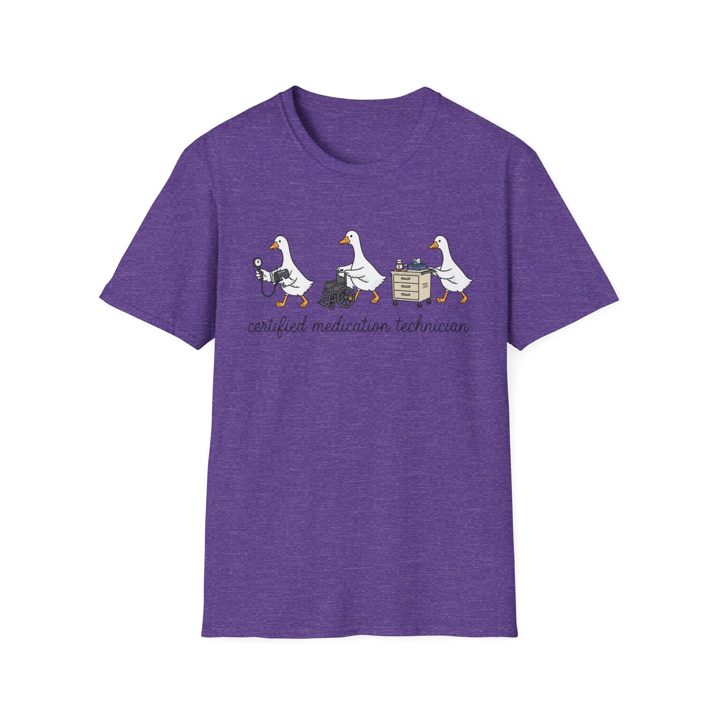 Medication Technician T‑Shirt — Cute Geese 'Certified Medication Technician' Design