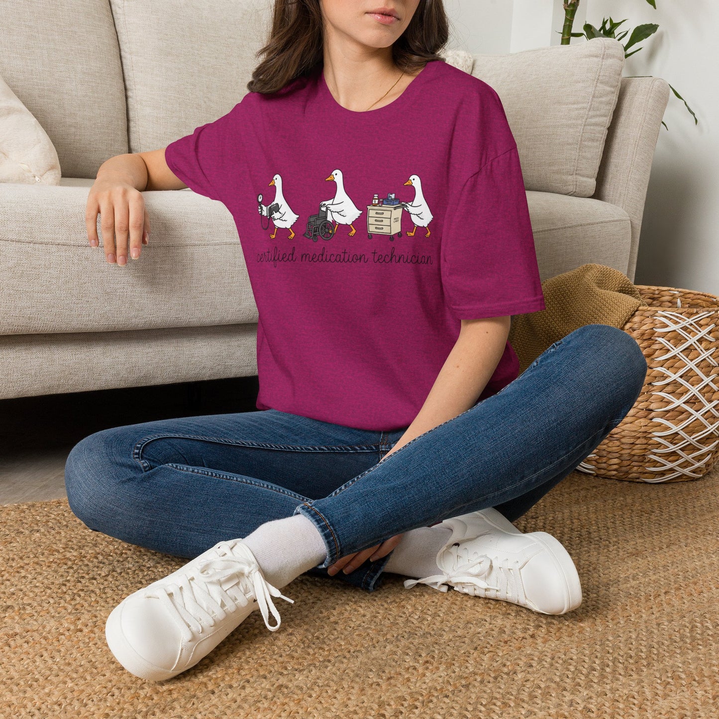 Medication Technician T‑Shirt — Cute Geese 'Certified Medication Technician' Design