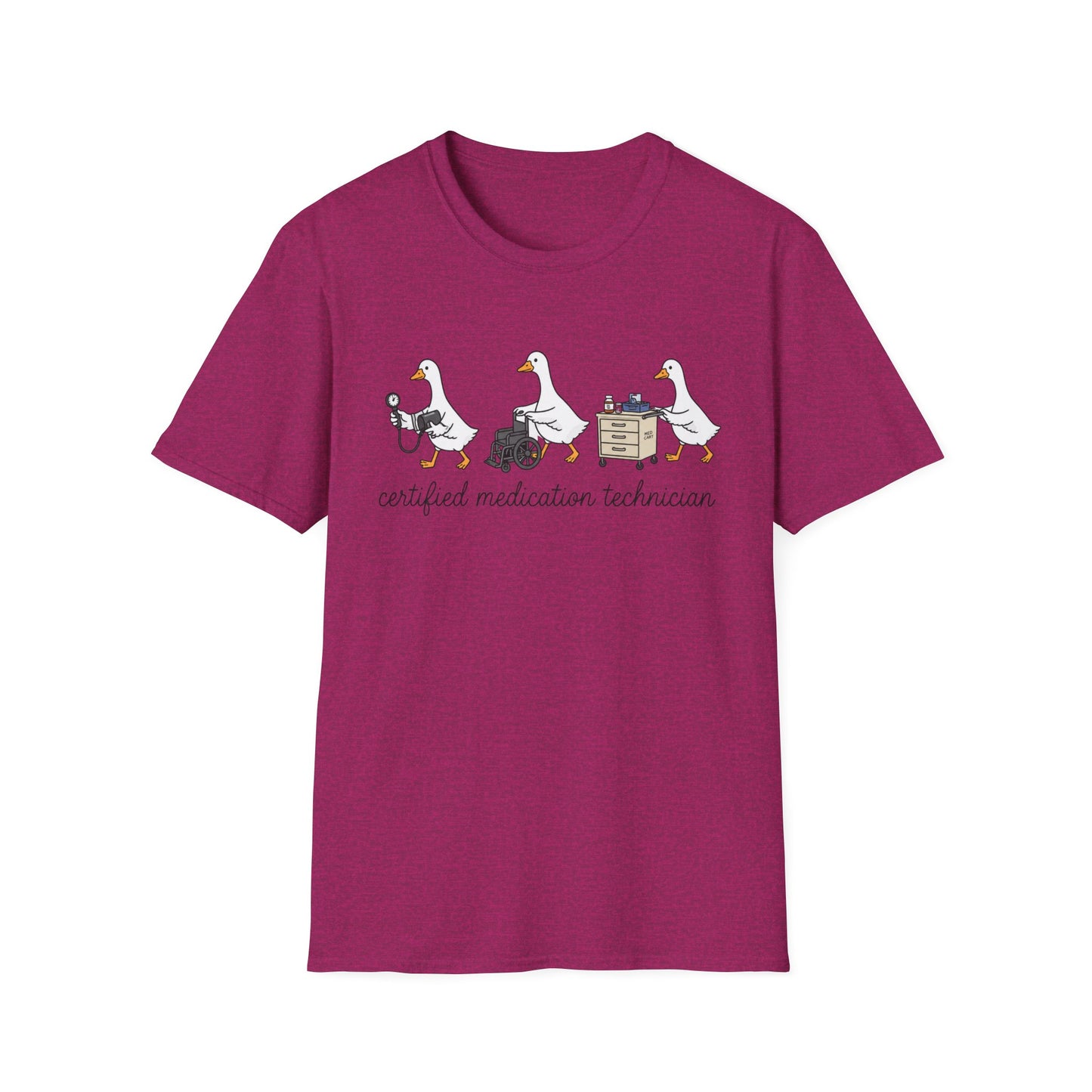 Medication Technician T‑Shirt — Cute Geese 'Certified Medication Technician' Design
