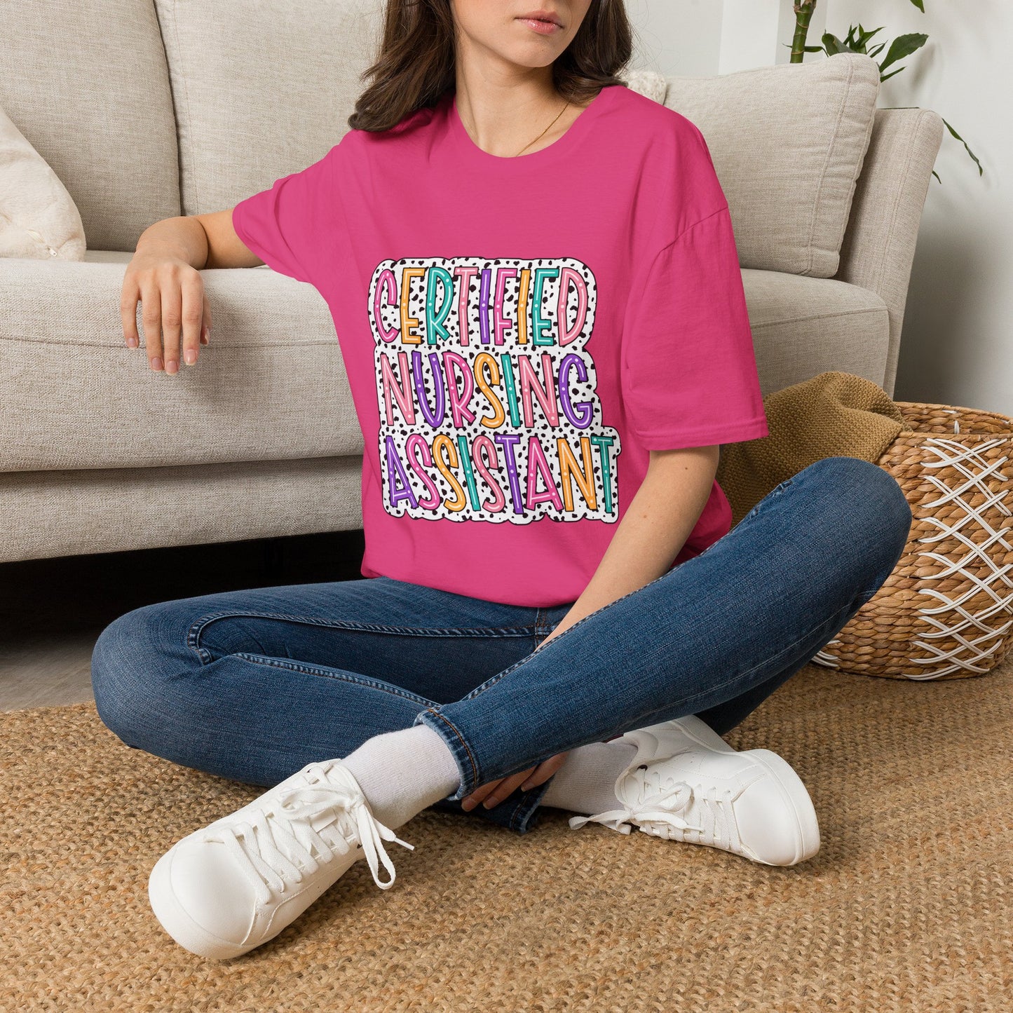 Certified Nursing Assistant T-Shirt — Colorful Playful CNA Tee