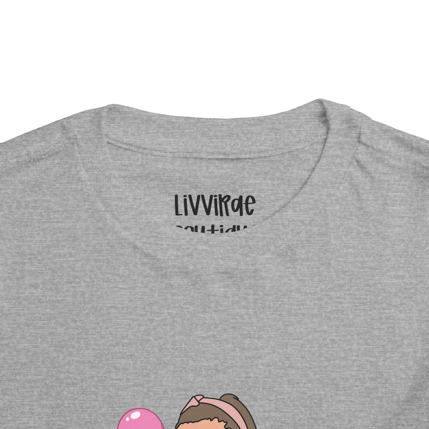 Toddler Tee – "Icky Sticky Bubblegum" Pink Bubble Graphic
