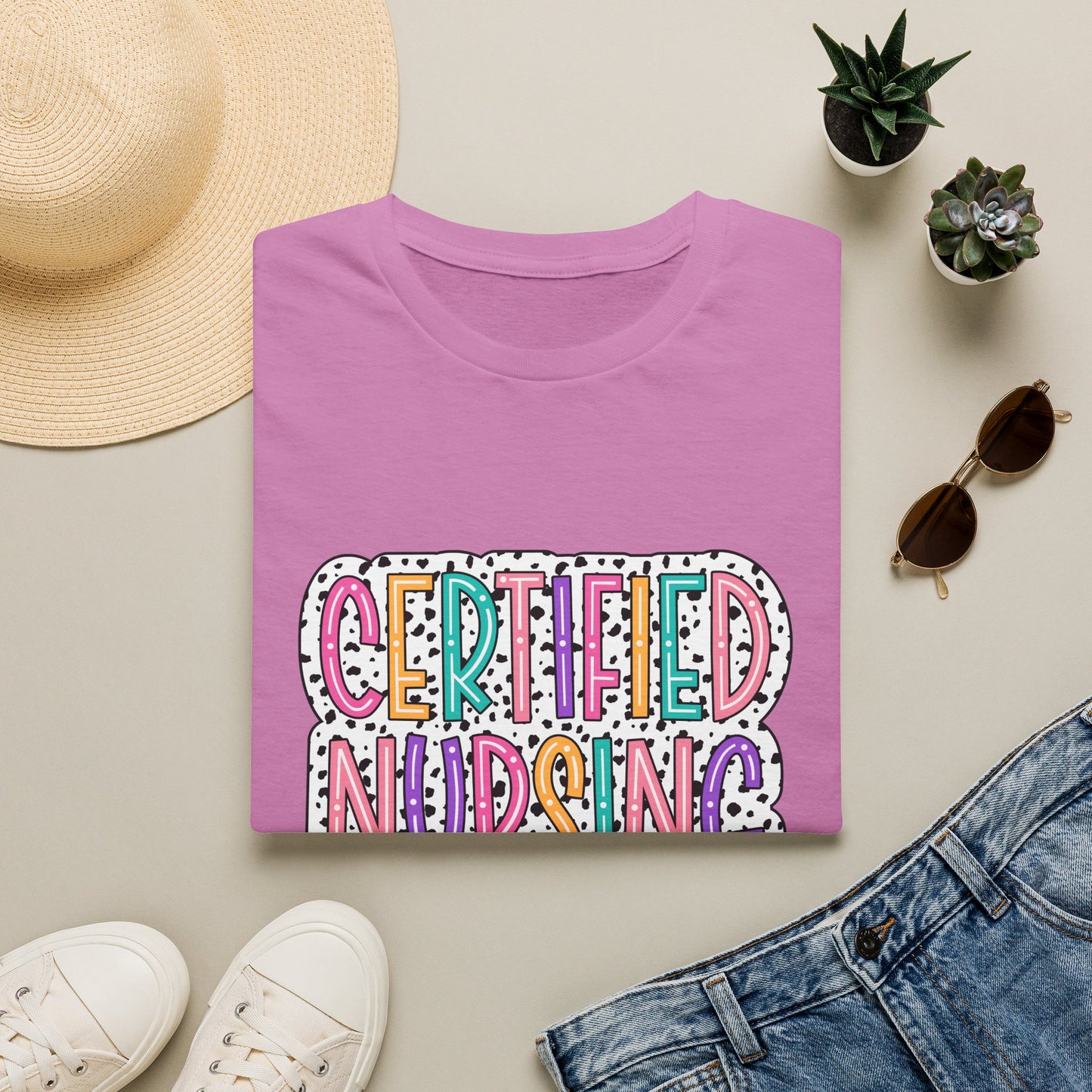 Certified Nursing Assistant T-Shirt — Colorful Playful CNA Tee