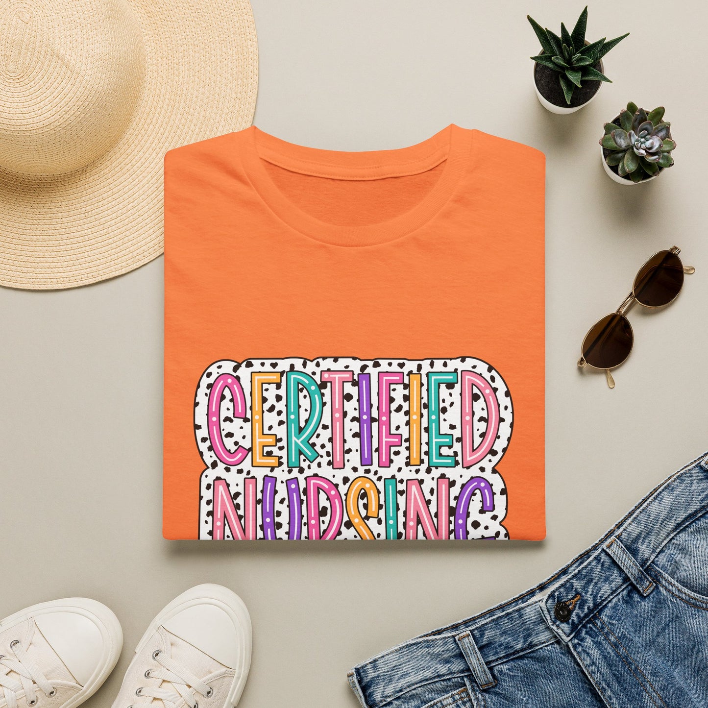 Certified Nursing Assistant T-Shirt — Colorful Playful CNA Tee