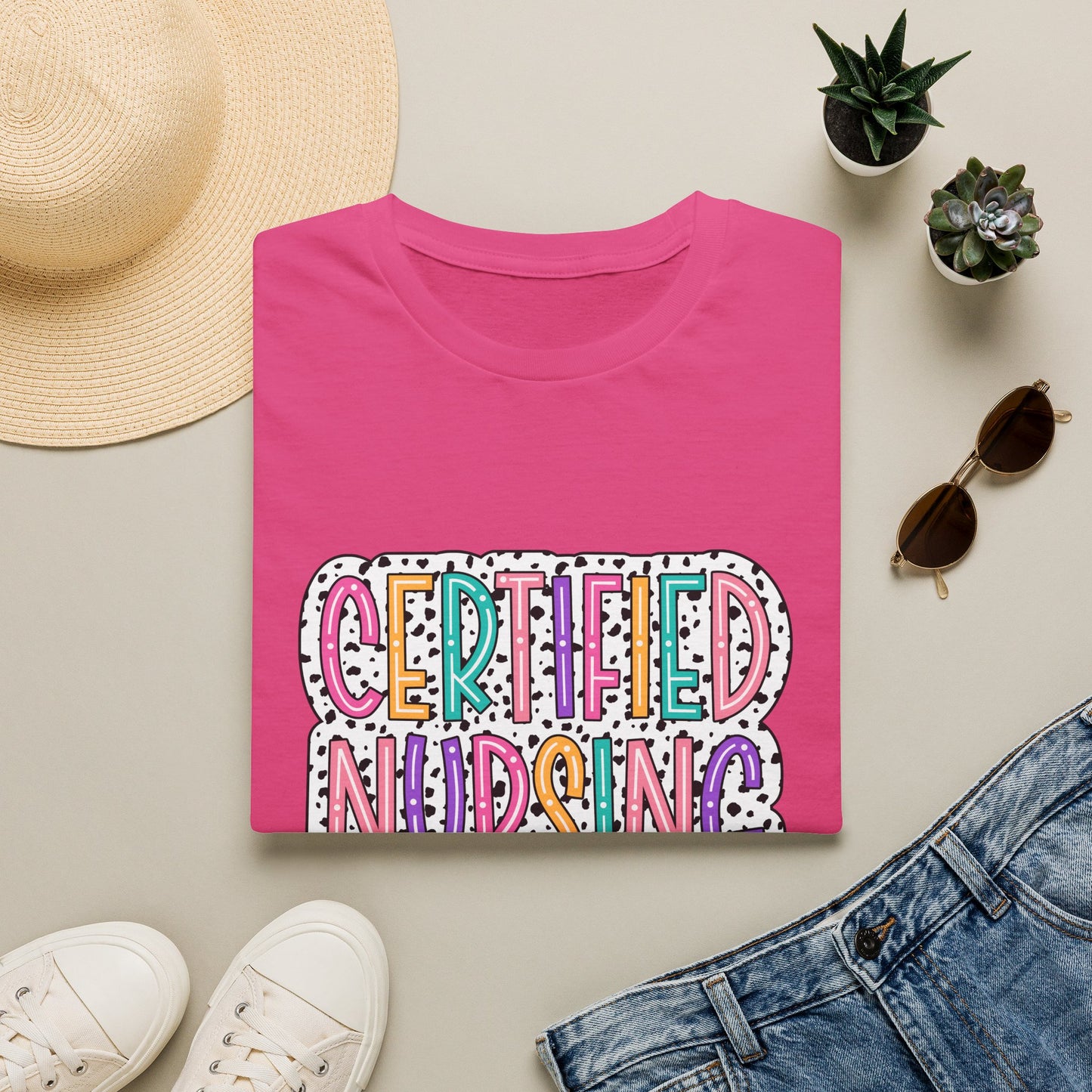 Certified Nursing Assistant T-Shirt — Colorful Playful CNA Tee
