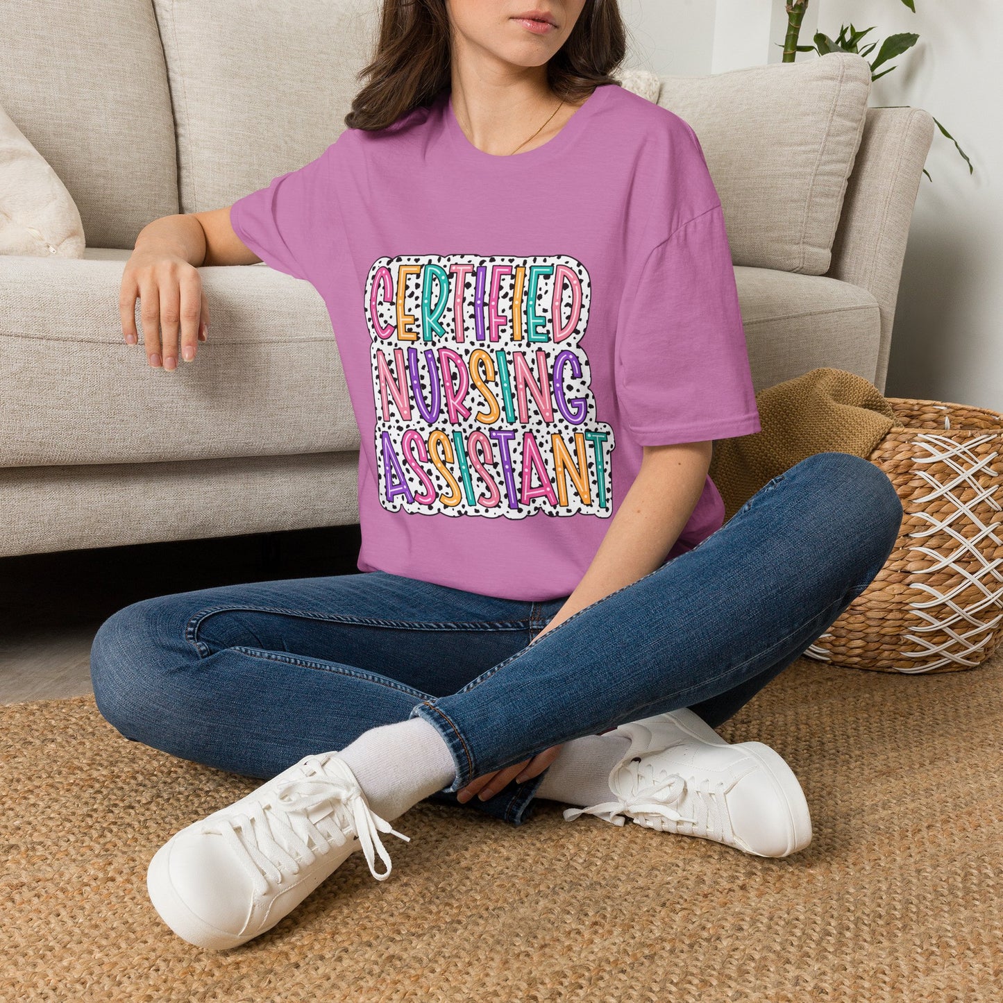 Certified Nursing Assistant T-Shirt — Colorful Playful CNA Tee
