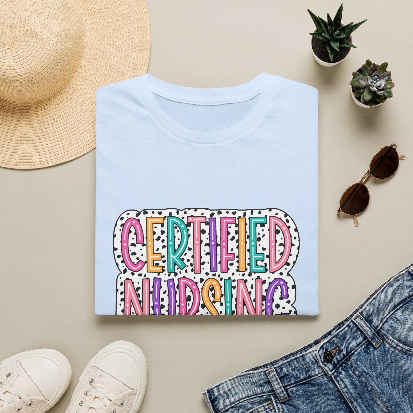 Certified Nursing Assistant T-Shirt — Colorful Playful CNA Tee
